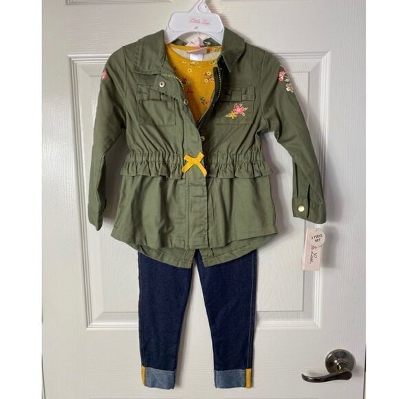 LITTLE LASS Girls Size 4 Pants Set - 3 Piece - Picture 1 of 8